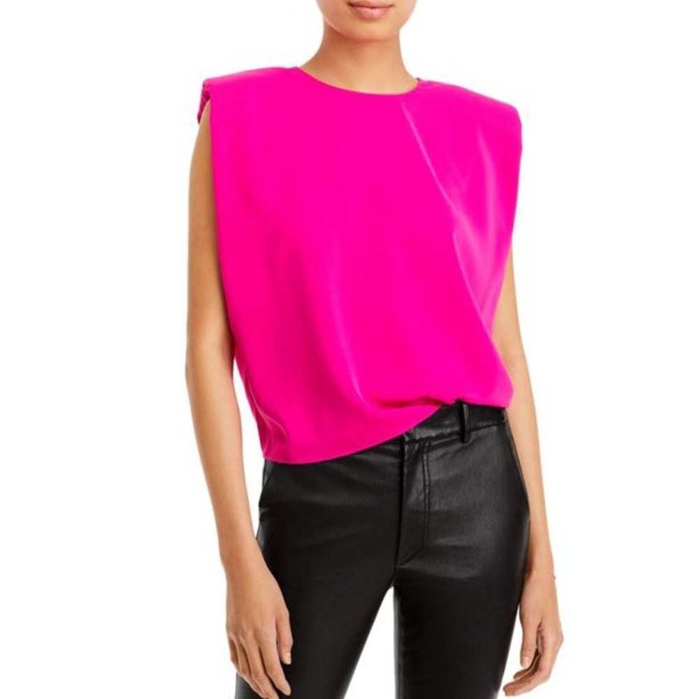 Aqua Sleeveless Shoulder Pad Top –– NWT